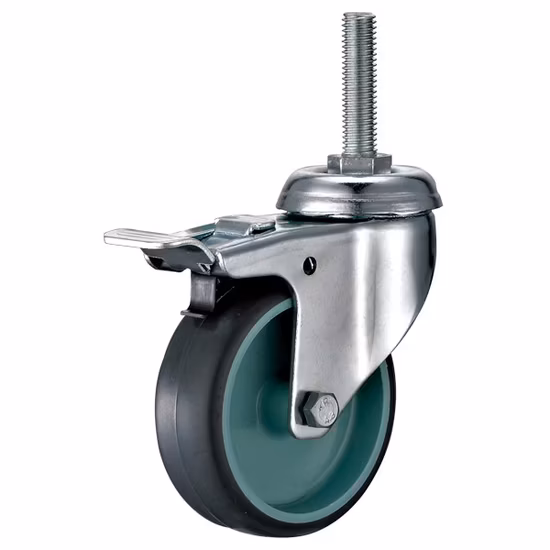 Ruote piroettanti leggere di peso medio in PP-PVC con piastra girevole